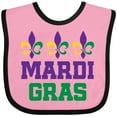 thumbnail image 3 of Inktastic Mardi Gras Fleur De Lis Trio Boys or Girls Baby Bib, 3 of 4