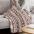 thumbnail image 3 of Red Black Boho Blanket Soft Cozy Warm Throw Blanket for Couch, Plush Fuzzy Flannel Fleece Blankets for Sofa, Vintage Ethnic Tribe Abstract Art Bed Blankets Lightweight Gifts for Women, 40"x50", 3 of 9