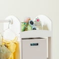 thumbnail image 4 of Guidecraft See and Store Dress Up Center - White: Kids' Pretend Play Clothes and Costume Armoire with Clothing Rack Storage and Mirror, 4 of 9