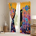 thumbnail image 3 of jejeloiu Multiucolor Geometric Citcle Curtains Pack of 2 (42x84 Each),Cute Cartoon Animal Curtains Blackout,Boho Bohemian Style Bedroom Curtains For Kids,Super Cozy Room Decor, 3 of 6