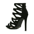thumbnail image 3 of Women Transparent Band Strappy Cage Open Toe Stiletto Heel Sandal 19107, 3 of 6