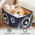 thumbnail image 4 of Cama Cat House extra ancha para gatos de interior, color azul, 4 of 8