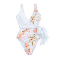 thumbnail image 2 of Pxiakgy one piece bathing suit for women Women's Onepiece Women's Swimsuit Striped Floral Bikini Solid Swimsuit Strap Color Swimwears White + S, 2 of 6