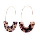 thumbnail image 3 of Pendientes en forma de U Sonducket estampado de leopardo joyería de moda accesorio café rojo, 3 of 6