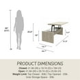 thumbnail image 5 of Winston Lift Top Coffee Table, Light Walnut, 5 of 17