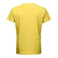 thumbnail image 5 of MIXUE Shirts For Men Summer Solid Color V Neck Short Sleeve Casual Pullover Tops Tee Shirts Holiday Wear,Yellow,XXXL, 5 of 5