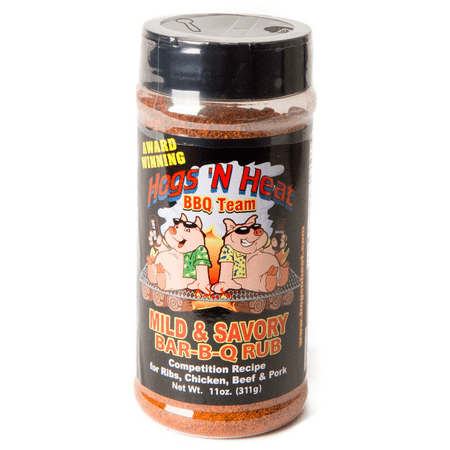 Hogs 'N Heat Mild and Savory Barbecue Rub - 11 oz