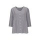 thumbnail image 5 of Craaazy Women Casual V Neck Blouse, Solid Color 3/4 Sleeve Button Down Shirt, Loose Fit Comfy Cotton Linen Top for Daily Wear Gifts, 5 of 6
