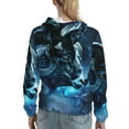 thumbnail image 7 of Kdxio Celestial Ram Night Sky Print Womens Oversized Hoodies Sweatshirts Hooded Pullover Tops Sweaters Casual-Small, 7 of 7