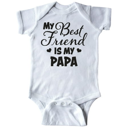 

Inktastic My Best Friend is My Papa with Hearts Gift Baby Boy or Baby Girl Bodysuit