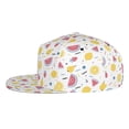 thumbnail image 3 of Fotbe Watermelon And Lemon Flat Bill Visor Cap Classic Snapback Hat Polyester Foam Trucker Hat Trucker Cap Adjustable Baseball Cap, 3 of 9