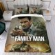 thumbnail image 4 of El Hombre de Familia Conjunto de sábanas temático, trío de piezas, cómodo y amigable con la piel, diseño único, regalo de decoración para el hogar para familiares, amigos y fans,135cm *200cm, 4 of 6