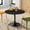 Black, variant on 31.5" Tulip Table for 2-4 Persons Modern Round Dining Room Table, Mid-Century Modern Grey Small Kitchen Table with MDF Wooden Top, Leisure Coffee Table for Living Room, Dining Room, Office