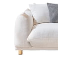 thumbnail image 5 of 86.61 inch Luxurious Teddy Velvet Sofa - Enhance Your Living Space with Plush Comfort (White), 5 of 6