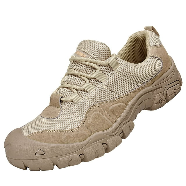 Mens Outdoor Hiking Mesh Shoes Non-slip Matte Breathable Low-cut Hiking
