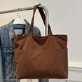 thumbnail image 6 of Horivan Corduroy Tote Bag for Women Large Capacity Zippered Pocket Durable Shoulder Bag Casual Commuter Storage Bag Stylish Everyday Carry All, 6 of 6