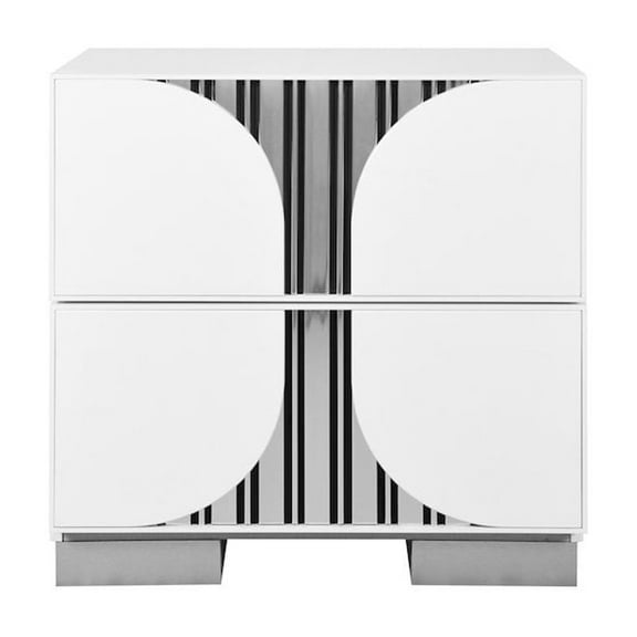 Global Furniture USA Contemporary Talia White Nightstand