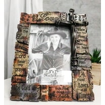 Rustic Christian Bible Scripture Faith Hope Love Grace 5"x7" Picture Photo Frame