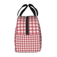 thumbnail image 4 of Reusable Lunch Bag, Insulated Lunch Bag for Women Men - Red Check Plaid Tote Lunch Bag, Picnic School Work Office, 4 of 9