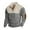 A-Grey23, variant on XIAOCHA Men's Corduroy Sweatshirt Loose Henley Collar Leather Elbow Patches Top Outdoor Casual Sport Sweatshirts