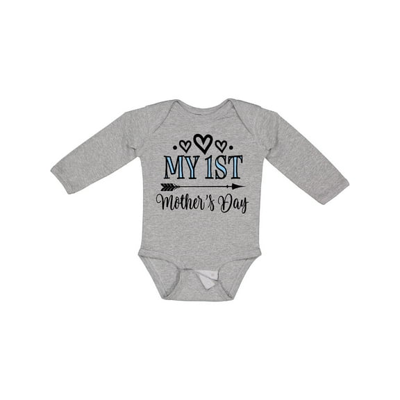 Inktastic My 1st Mothers Day Girls Long Sleeve Baby Bodysuit