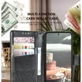 thumbnail image 3 of for Motorola One 5G Ace Phone Case,Moto G 5G Wallet Case,Women Butterfly Embossed PU Leather Kickstand Card Holder Slots Wrist Strap Flip Cover for Motorola Moto One 5G Ace 6.7" (Black), 3 of 15