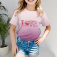 thumbnail image 2 of Godom Girls' Short Sleeve Shirts Round Neck Solid Loose Basic Tees Summer Cute T Shirts, 2 of 4