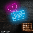 thumbnail image 2 of Glowneon Vintage Cassette Tape Neon Sign, Retro Music Record Wall Art, 2 of 5