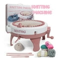 thumbnail image 6 of Knitting Machine, 22/40 Needles King Size Smart Weaving Loom Knitting Round Loom, Knitting Board Rotating Double Knit Loom Machine, DIY Knitting Loom Machines Weaving Loom Kit, Christmas Gifts, 6 of 12