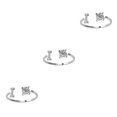thumbnail image 2 of Guardurnaity Anillo abierto con letras mayúsculas, anillos de compromiso elegantes para mujer, joyería de oficina para interiores y exteriores, Type1 NO1, 2 of 6