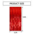 thumbnail image 7 of Red Fringe Curtain Party Streamers 3 Pack 3.2 x 9.8 Ft Foil Fringe Backdrop Curtains for Birthday Wedding Bridal Baby Shower Holiday Tinsel Streamers Red Party Decorations Door Streamer, 7 of 7