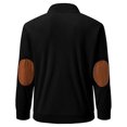 thumbnail image 4 of SNOWSONG Quarter Zip Pullover Men, Golf Pullover Men's Long Sleeve Corduroy Hoodless Sweatshirt Top with Pocket, Sweatshirts for Men Mens Pullover Black 3XL, 4 of 4