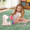 thumbnail image 5 of ASPILLOW Fluffy Circular Rugs,6ft Soft Fuzzy Plush Indoor Round Carpets for Bedroom Living Room Kids Room Nursery,Mint Green, 5 of 8