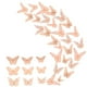 thumbnail image 1 of Juego de 36 pegatinas de pared de mariposas con diseño hueco 3D, extraíbles, para sala de estar Dorado rosa, 1 of 8