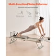 thumbnail image 6 of VEVOR Foldable Pilates Reformer, Pilates Workout Machine for Home Gym Studio Use, Pilates Bed with Dual Resistance- Spring & Cord, Reformer Set for Advanced Users and Beginners, Up to 400 LBS, 6 of 9