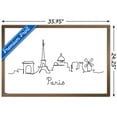 thumbnail image 3 of Line Art Skyline - Paris Wall Poster, 22.375" x 34", Framed, 3 of 3