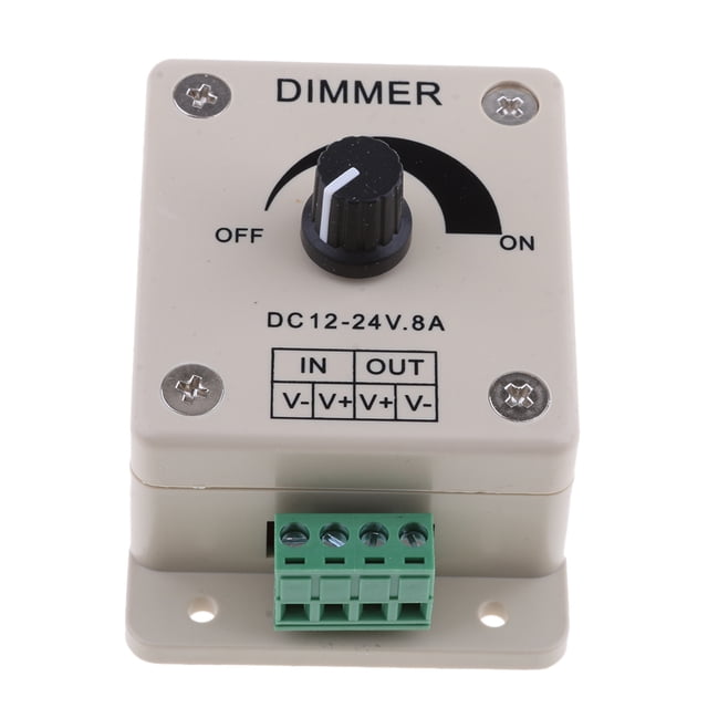 Contrôleur de Gradation PWM DC12-24V 8Amp pour Lumières LED, Rubans, Bande