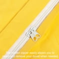 thumbnail image 5 of Queen 3-Piece Duvet Cover Set with 2 Pillow Shams, Brushed Microfiber, Easy Snap Zipper & Corner Ties, Yellow, Ntbay | Comforter Not Included, 5 of 6