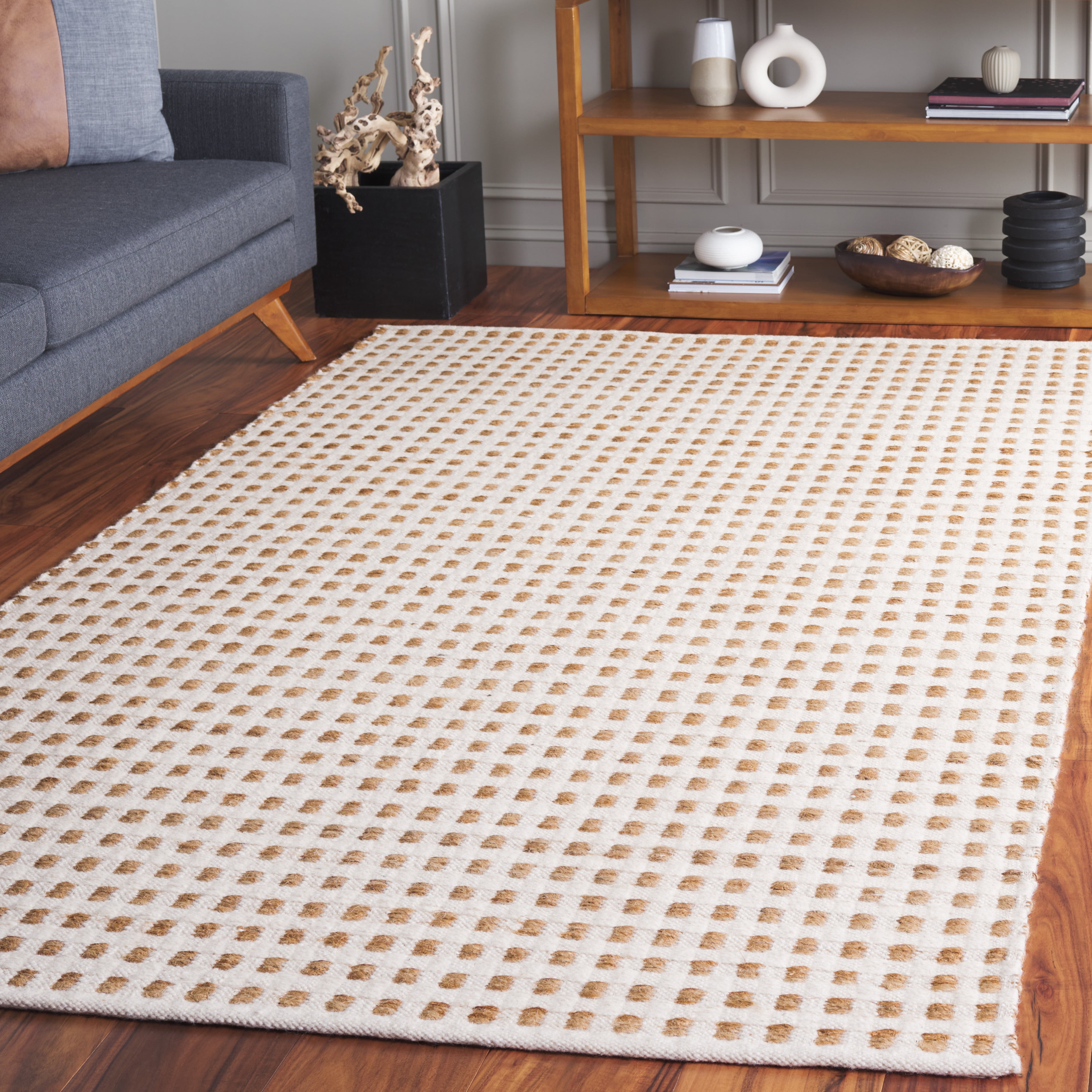 SAFAVIEH Natura Branislav Geometric Area Rug, Natural/Ivory, 4' x 6'