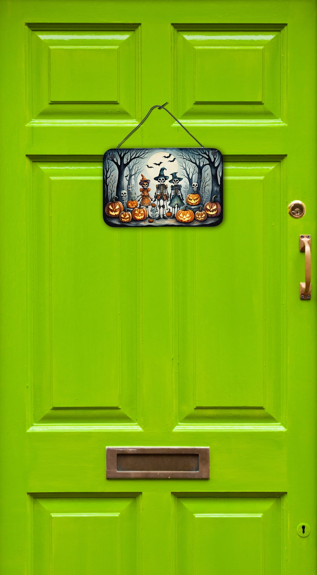 Calacas Skeletons Spooky Halloween Wall or Door Hanging Prints 8 in x 12 in