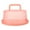 Pink, variant on Pink Plastic Cake Carrier with Lid for 8" Cake/Pies