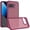 Burgundy, variant on For Google Pixel 10a Polished Oil Thick Acrylic Metal Button Hybrid Case Cover - Beige