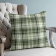 thumbnail image 4 of Pillow Covers 20x20 Set of 2, Sage Green Buffalo Plaid Throw Pillow Covers Decorative Couch Cushion Cover, Farmhouse Modern Striped Microfiber Soft Square Pillowcases for Bedroom Living Room Sofa, 4 of 9