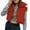 Red, variant on Women's Winter Cropped Puffer Vests Lightweight Sleeveless Warm Outerwear Padded Gilet Jackets with Pocket New Womens Plus Size Vests Tops Coffee L