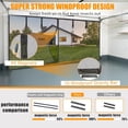 thumbnail image 3 of Garage Screen Doors for 1 car garage-10x8FT Fiberglass Durable Heavy Duty Magnetic Garage Door Screen Retractable Hands Free with 4 Roll Up Straps for Patio Workshop Home Gym Sun Room, 3 of 13