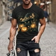 thumbnail image 1 of Blusas y camisas de manga corta y cuello redondo para hombre. Blusas/camisetas de manga corta con cuello redondo y estampado de Halloween para hombre. Blusa para hombre., 1 of 5