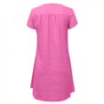 thumbnail image 3 of TIMIFIS Robe Mini Décontractée à Manches Courtes Col en V pour Femmes, Couleur Unie, Vacances Chaudes, 3 of 6
