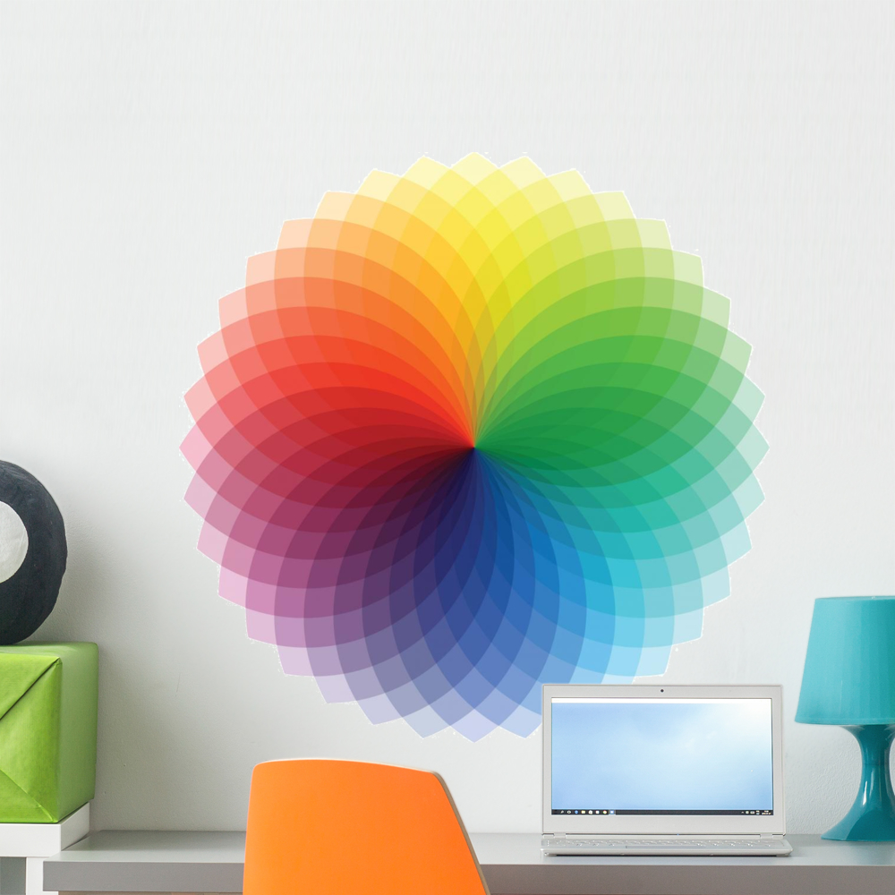 Rainbow Wall Decal by Wallmonkeys Peel and Stick Graphic (24 in H x 24 ...