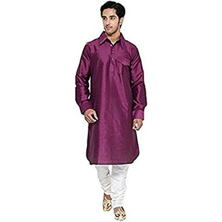 

Men s Silk Blend Pathani Long Kurta s By Royal Kurta