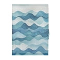 thumbnail image 3 of Abstract Blue Wave Pattern Door Side Curtain 54x40in Privacy Shade UV Protection Rod Pockets, 3 of 10